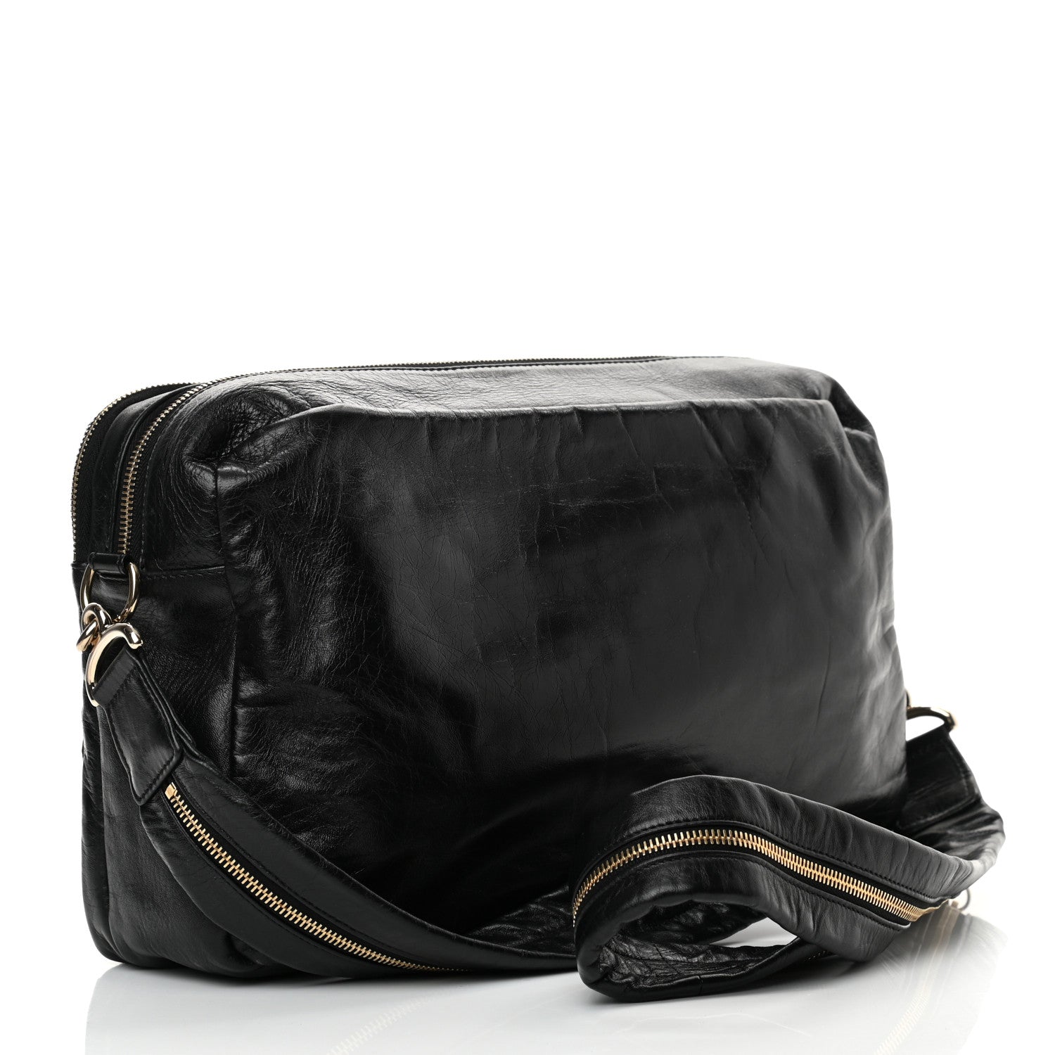 Chanel Lambskin Jersey Scales Camera Case Black 2 of 13