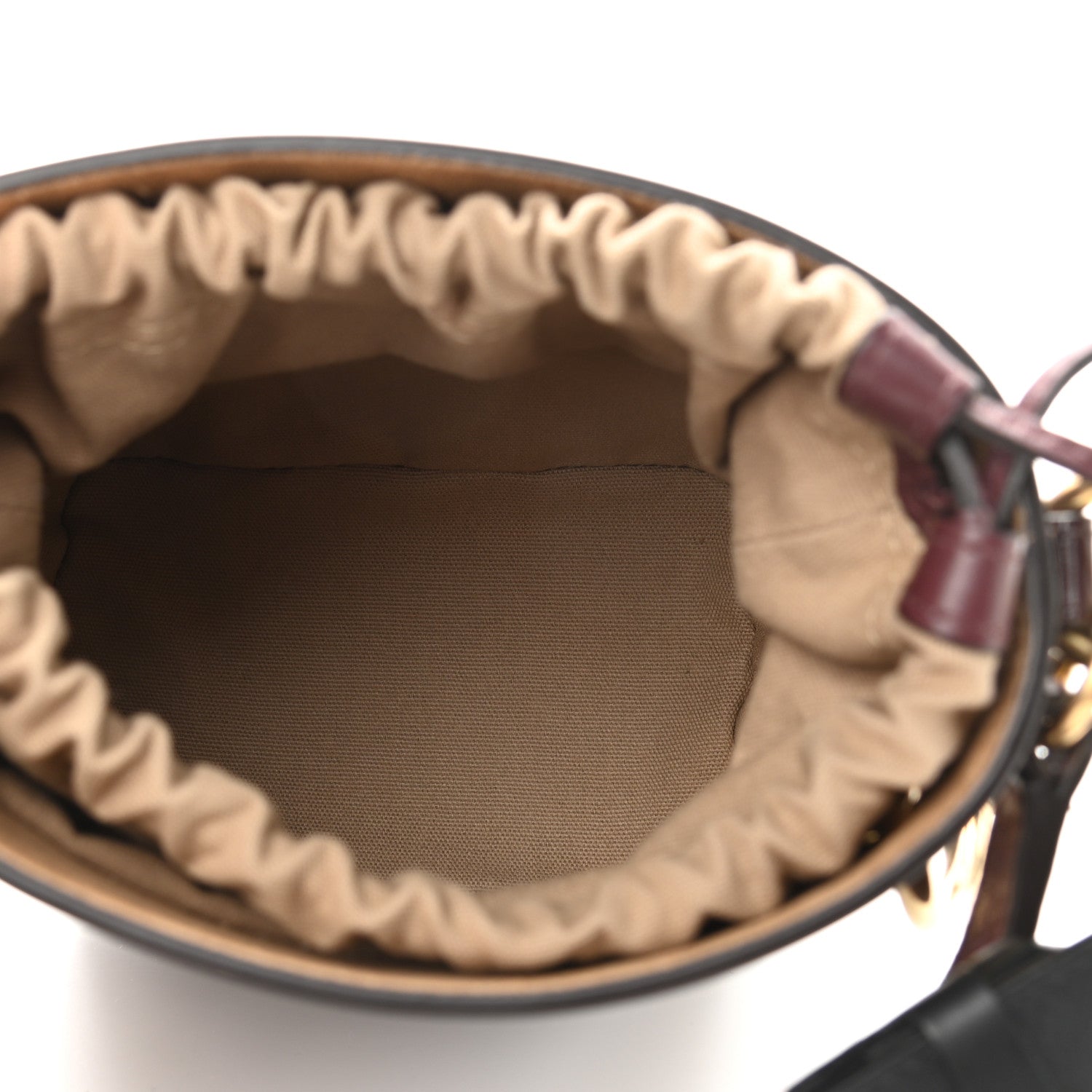 Chloe Patent Calfskin Mini Roy Bucket Bag Burnt Brown 4 of 8