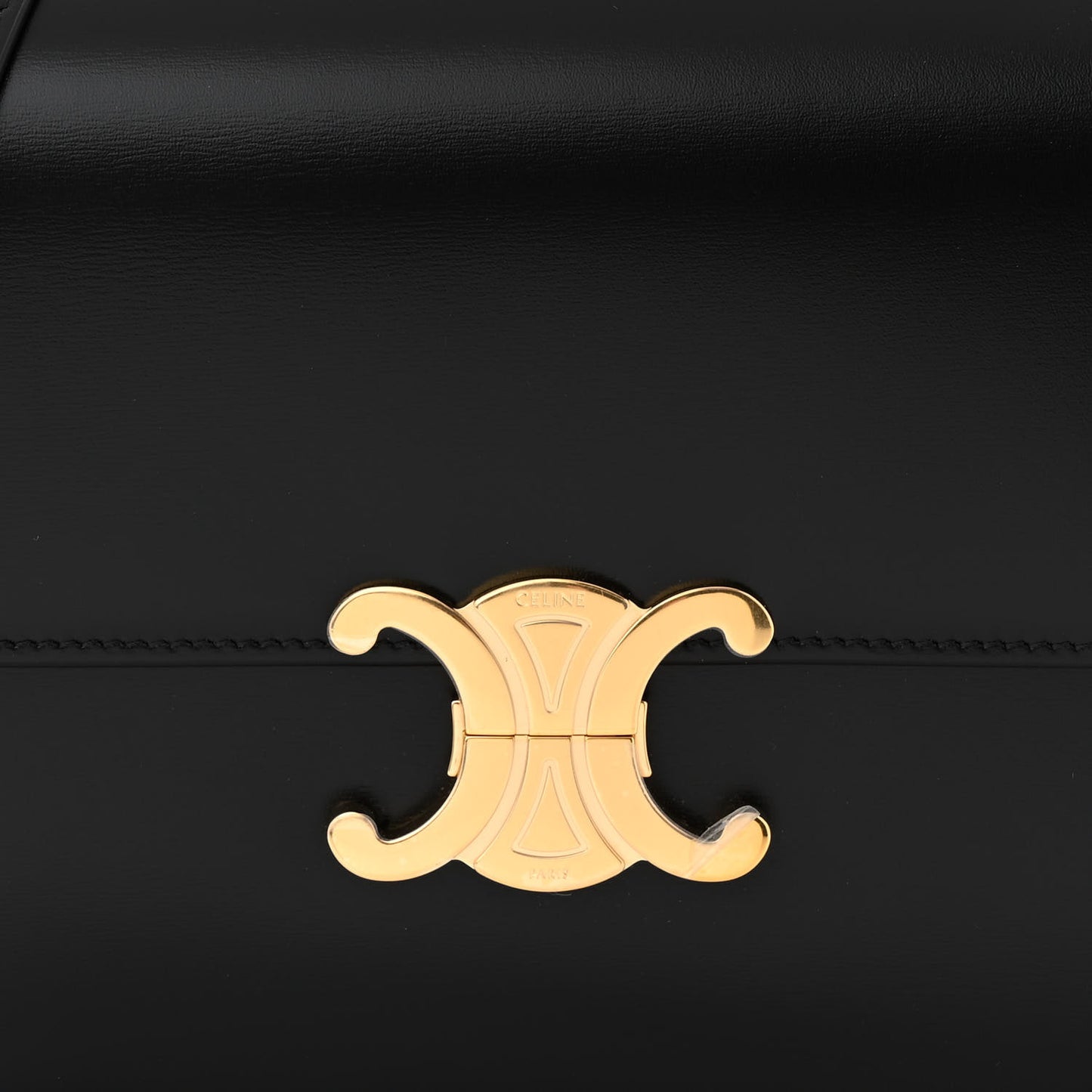 Shiny Calfskin Medium Triomphe Black