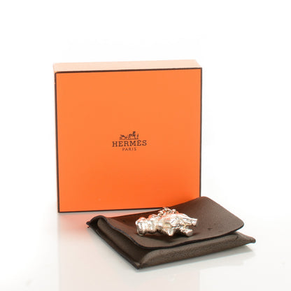 Hermes Sterling Silver Annee Des Fleuves Hippo Key Chain Bag Charm 3 of 5