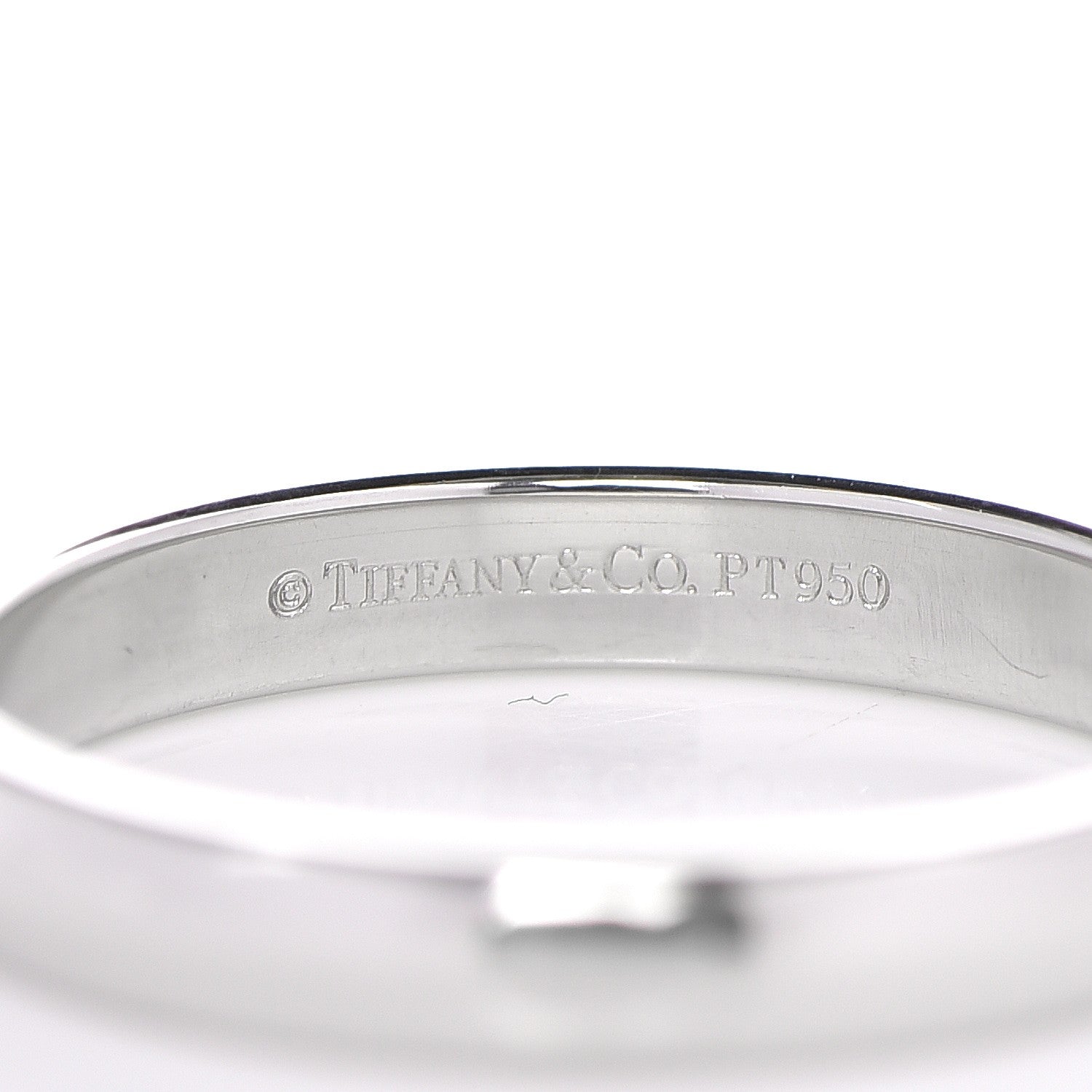 Tiffany Platinum 3mm Classic Wedding Band Ring 54 7 3 of 4