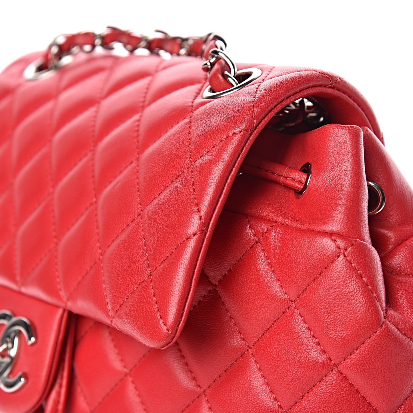 Lambskin Quilted Small Urban Spirit Backpack Red