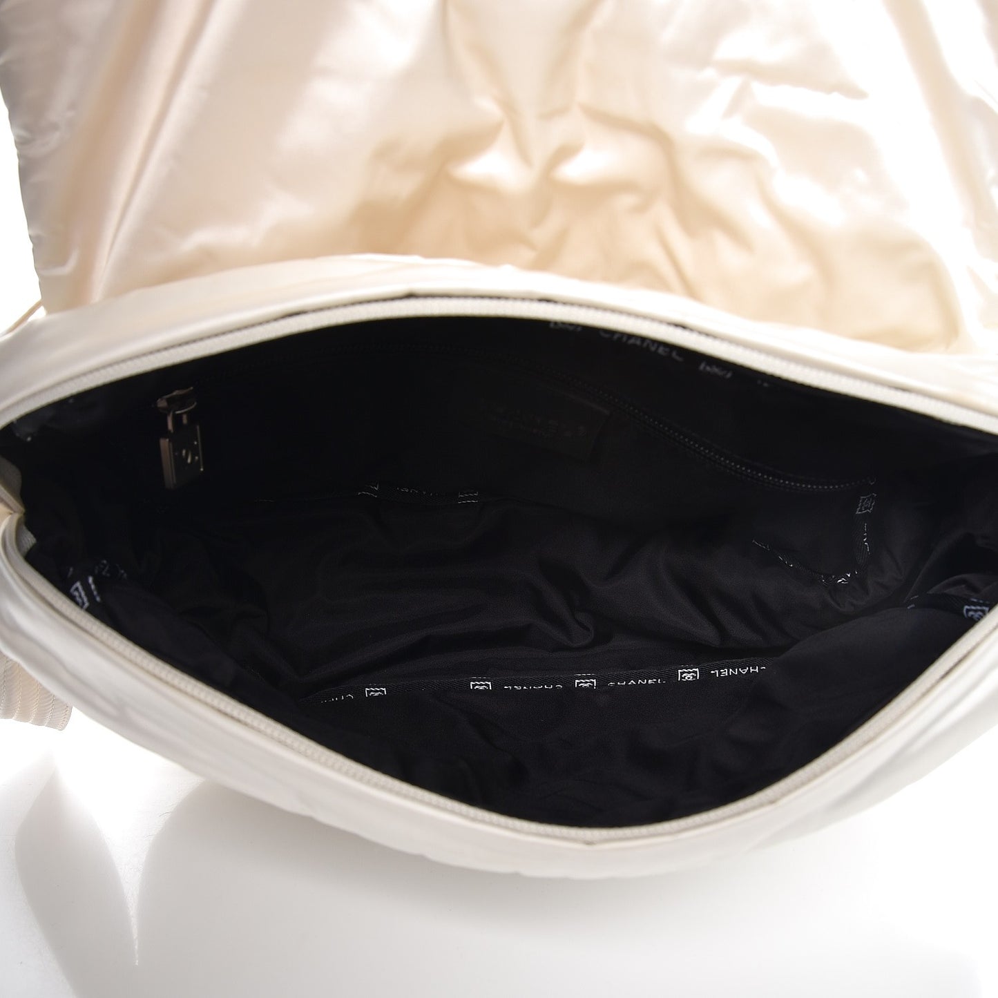 Nylon Ski Messenger Bag White