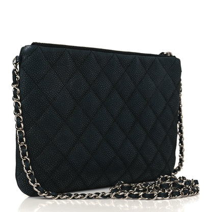Chanel Iridescent Caviar Quilted Daily Zip Crossbody Bag Black 3 of 9