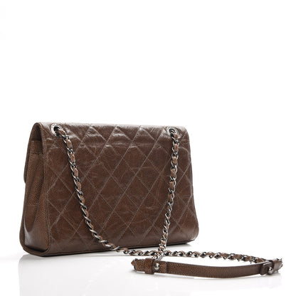 Chanel Crumpled Grained Calfskin Medium CC Crave Flap Brown 3 of 13