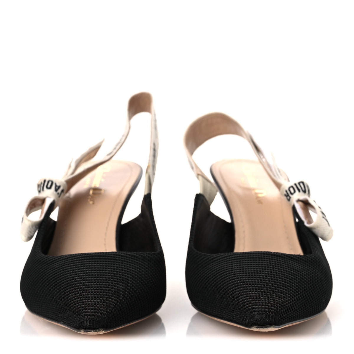 Christian Dior Technical Canvas Ribbon J Adior Slingback 65mm Pumps 39.5 Black 3 of 14