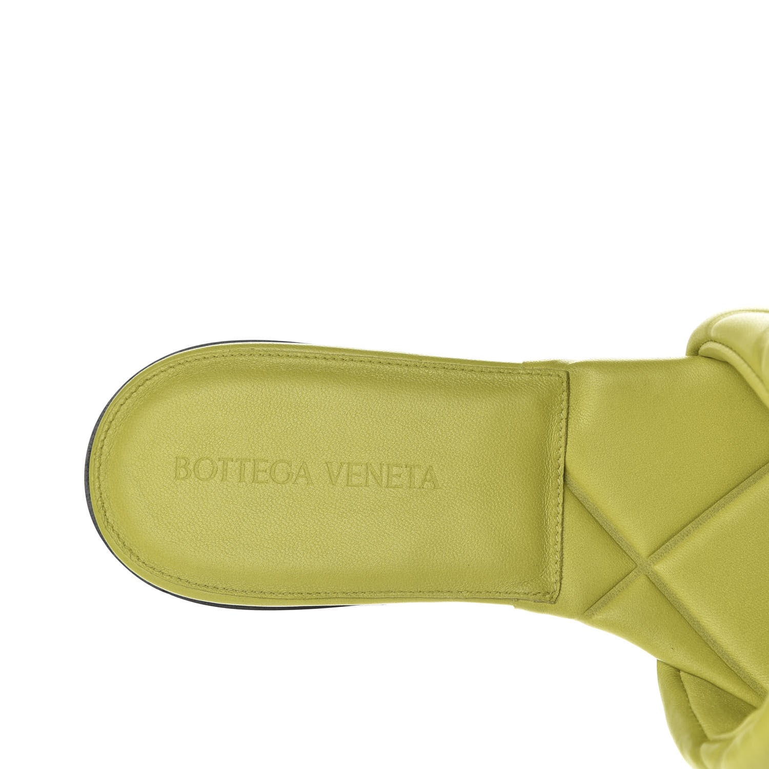 Bottega Veneta Nappa Quilted Rubber Lido Flat Sandals 37.5 Kiwi 7 of 8