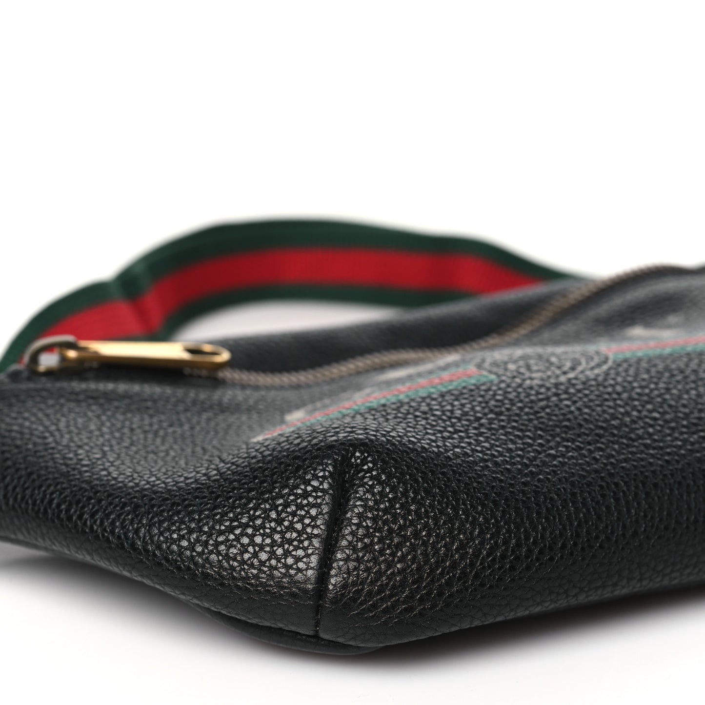 Grained Calfskin Small Logo Belt Bag Black