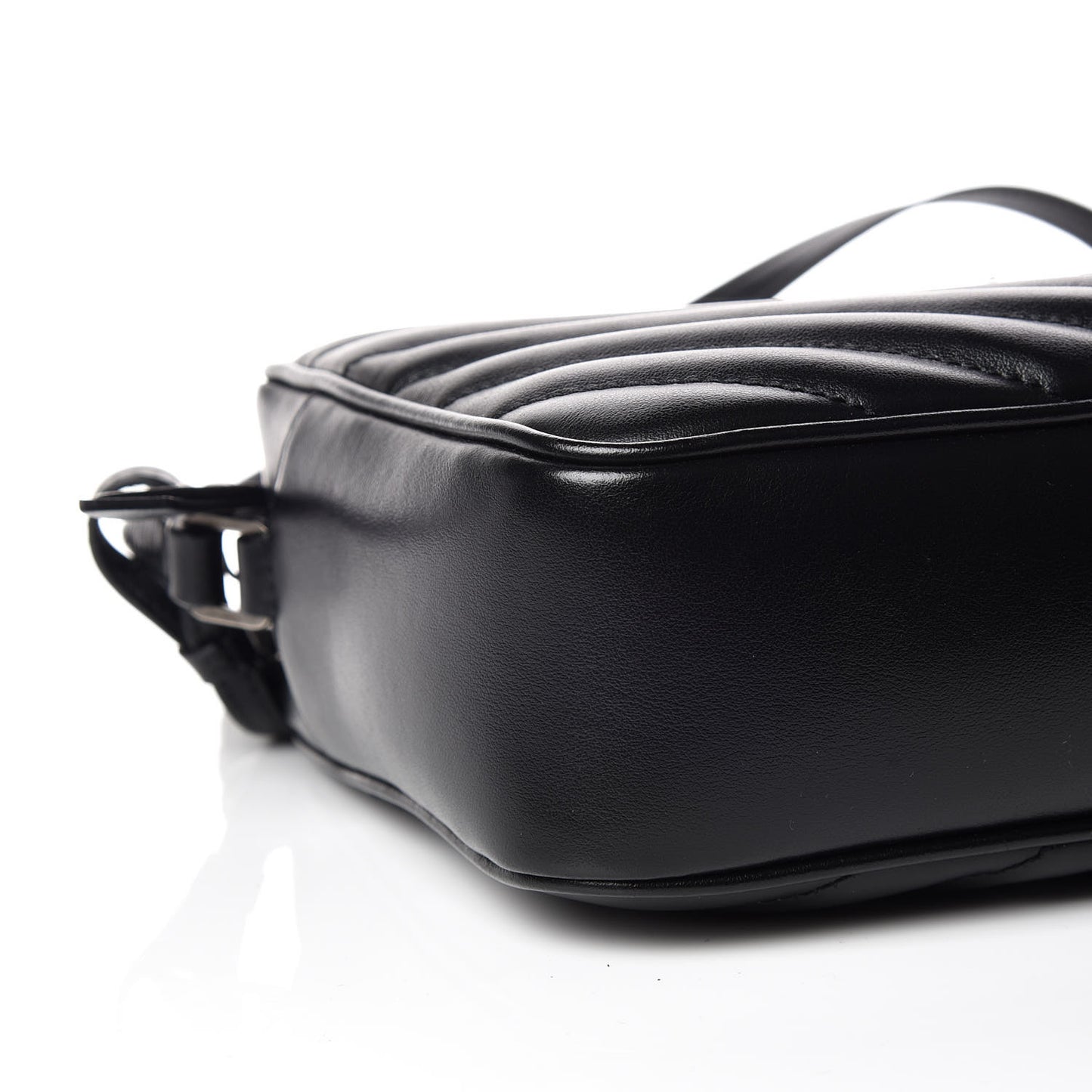 Calfskin Matelasse Monogram Lou Camera Bag Black