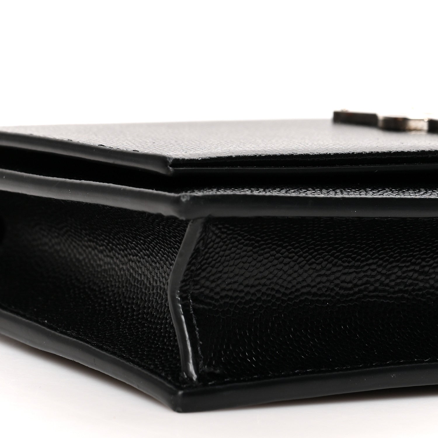 Saint Laurent Grain De Poudre Classic Monogram Kate Tassel Chain Wallet Black 8 of 10