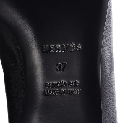 Hermes Goatskin Subtil Ballet Flats 37 Black 6 of 8