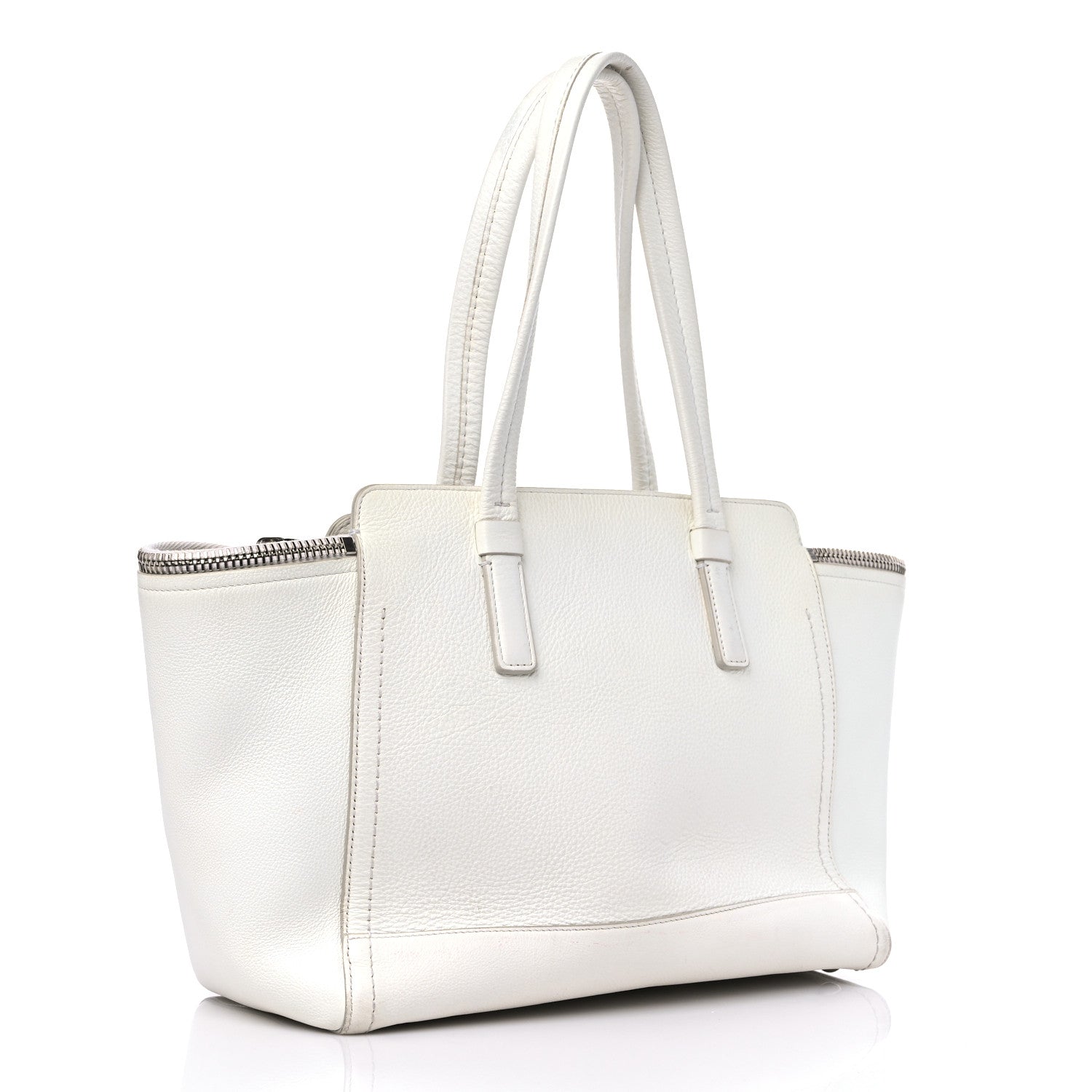 Salvatore Ferragamo Calfskin Arianna Tote White 3 of 12