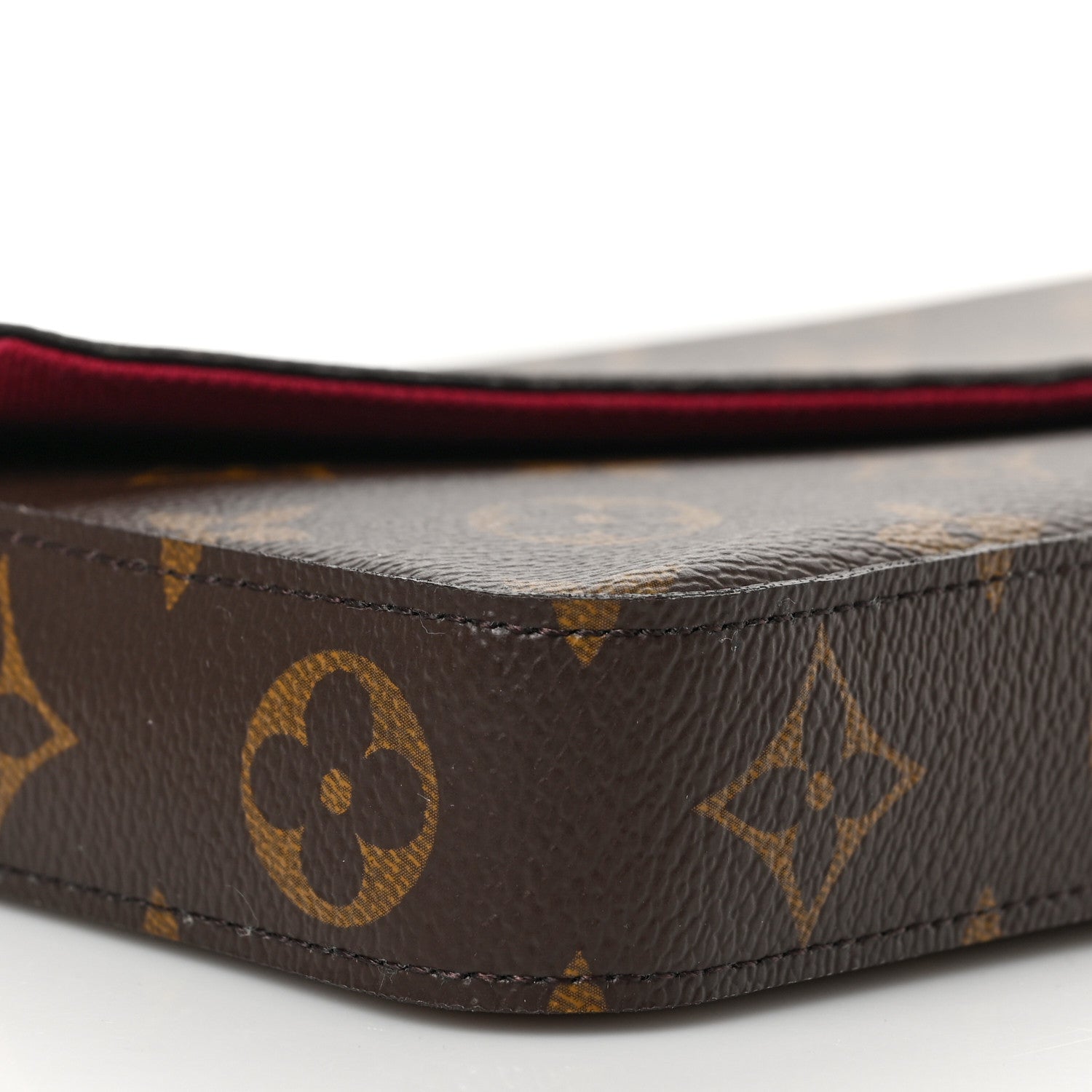 Louis Vuitton Monogram Pochette Felicie Chain Wallet Fuchsia 8 of 9