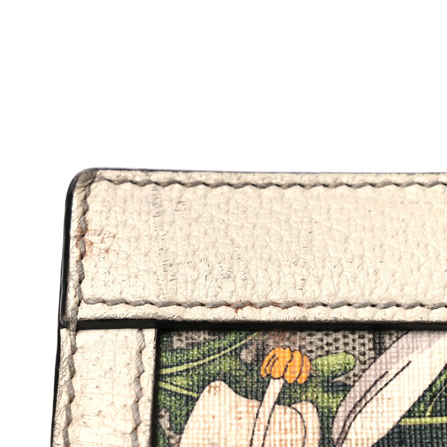 GG Supreme Monogram Flora Web Small Ophidia Chain Shoulder Bag White