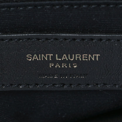 Saint Laurent Crinkled Calfskin Matelasse Monogram Medium Niki Chain Satchel Blanc Vintage 7 of 11