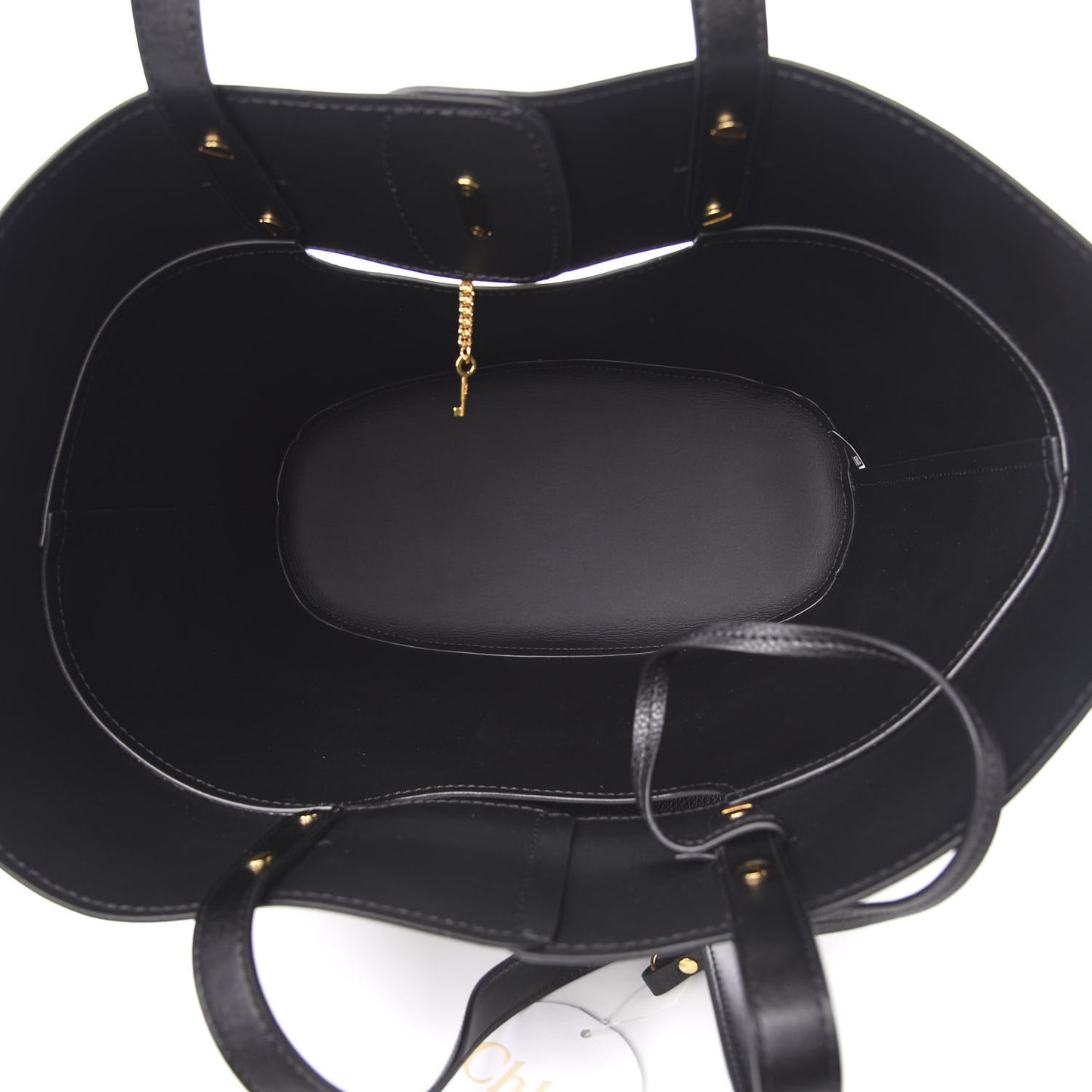 Smooth Grained Calfskin Medium Aby Tote Black