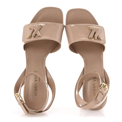 Louis Vuitton Patent Calfskin Shake Sandals 39 Nude Pink 2 of 9