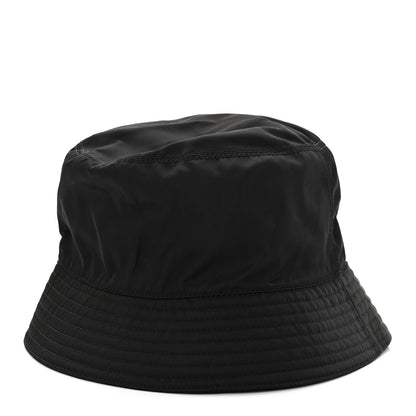 Prada Re-Nylon Metal Triangle Logo Womens Bucket Hat M Black 4 of 7
