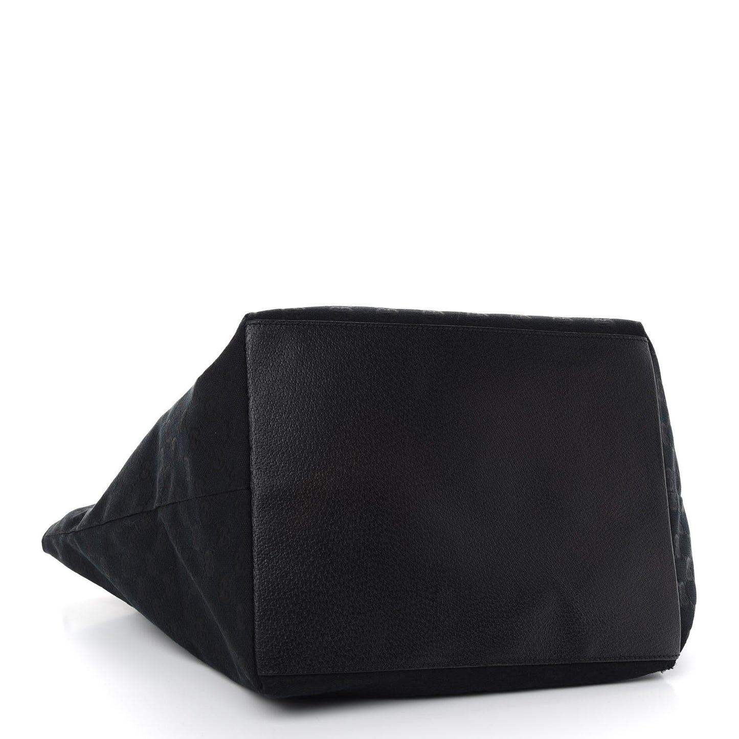 GG Monogram Large Web Handle Bucket Tote Black