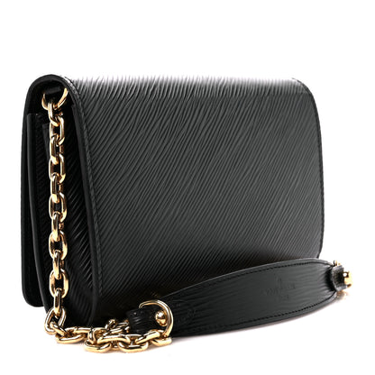 Louis Vuitton Epi Mechanical Flowers Twist Chain Wallet Black 3 of 10