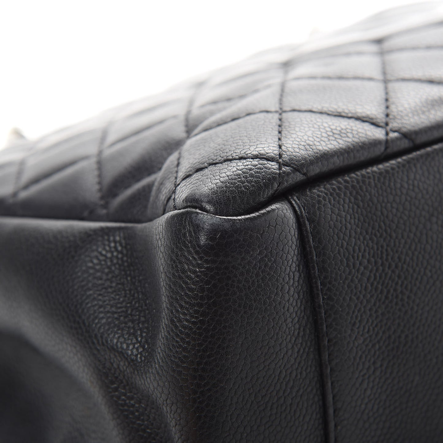 Caviar Quilted Grand Shopping Tote GST Black