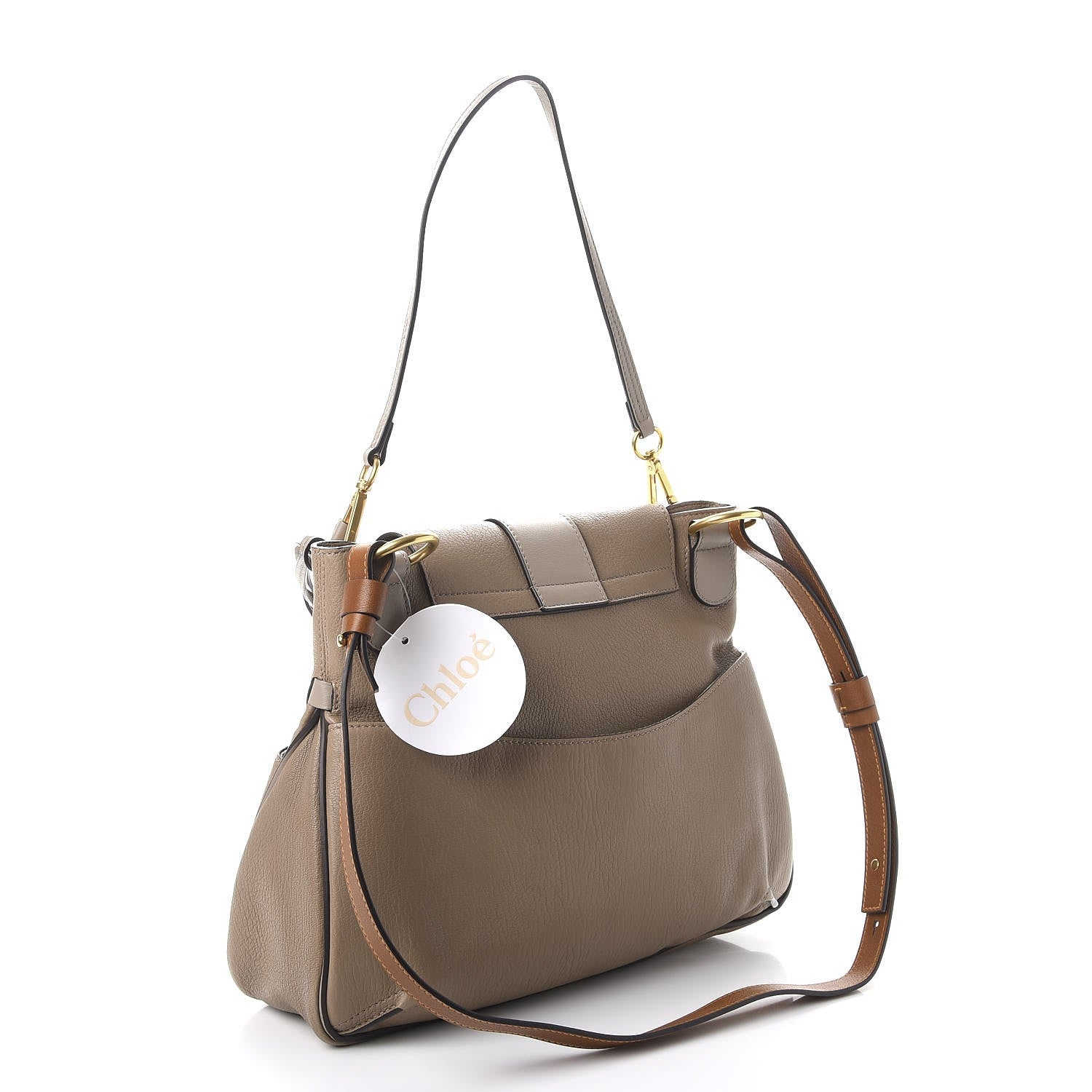 Chloe Grained Lambskin Medium Lexa Shoulder Bag Motty Grey 5 of 10