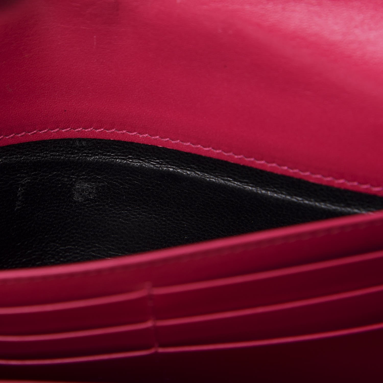 Saint Laurent Calfskin Classic Large Marquage Flap Wallet Pink 8 of 11