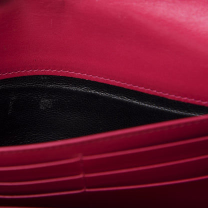 Saint Laurent Calfskin Classic Large Marquage Flap Wallet Pink 8 of 11