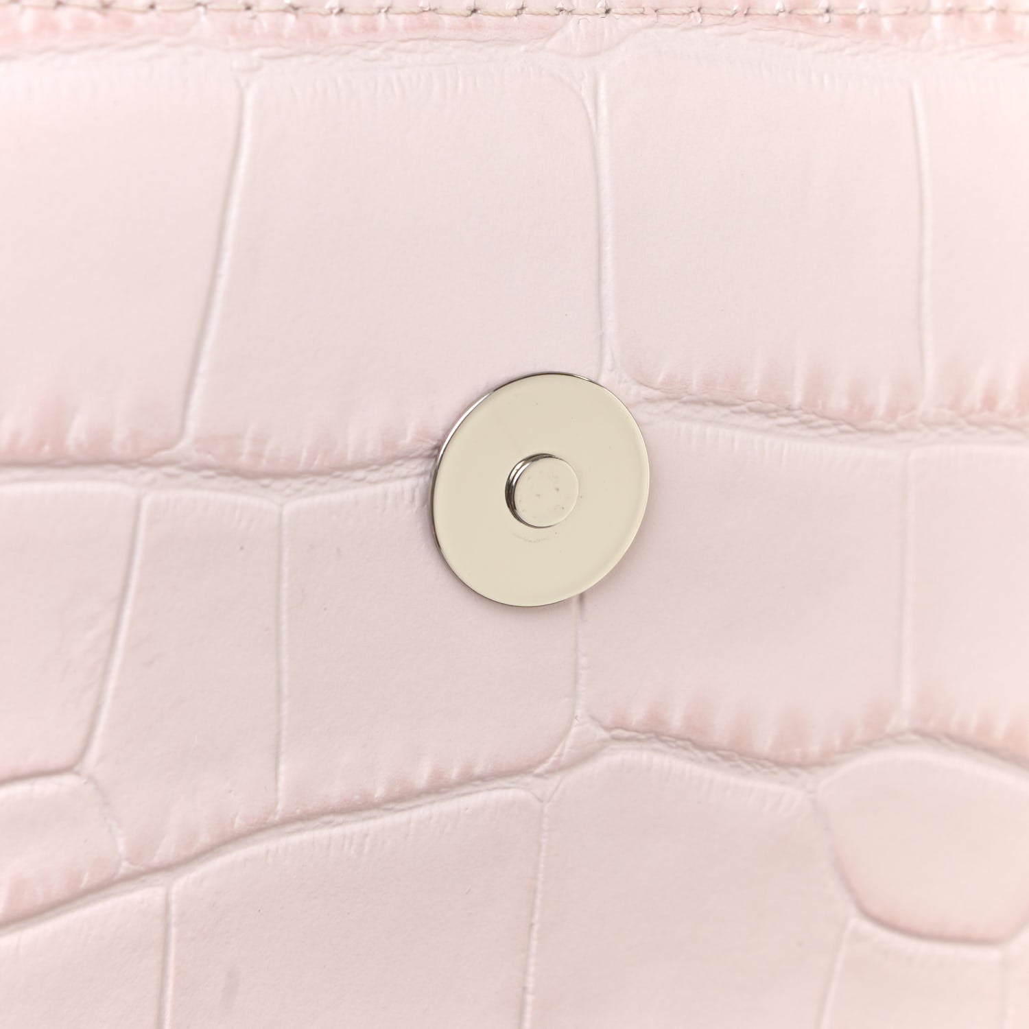 Alexander McQueen Shiny Crocodile Embossed Jeweled Satchel Pink 9 of 12