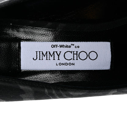 Jimmy Choo x Off White Moire Mary 100 Pumps 36 Black 6 of 8