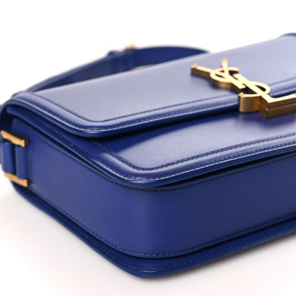 Saint Laurent Box Calfskin Monogram Medium Solferino Satchel Blue 8 of 9