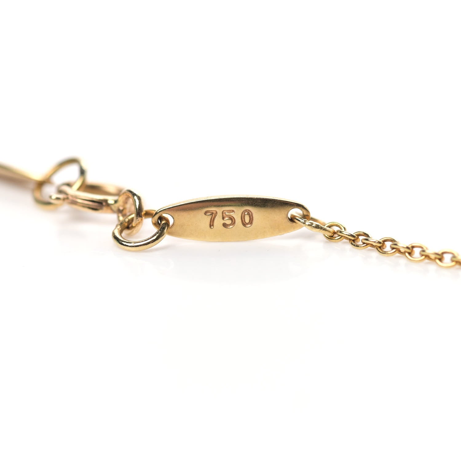 Tiffany 18K Yellow Gold 9mm Elsa Peretti Bean Pendant Necklace 6 of 7