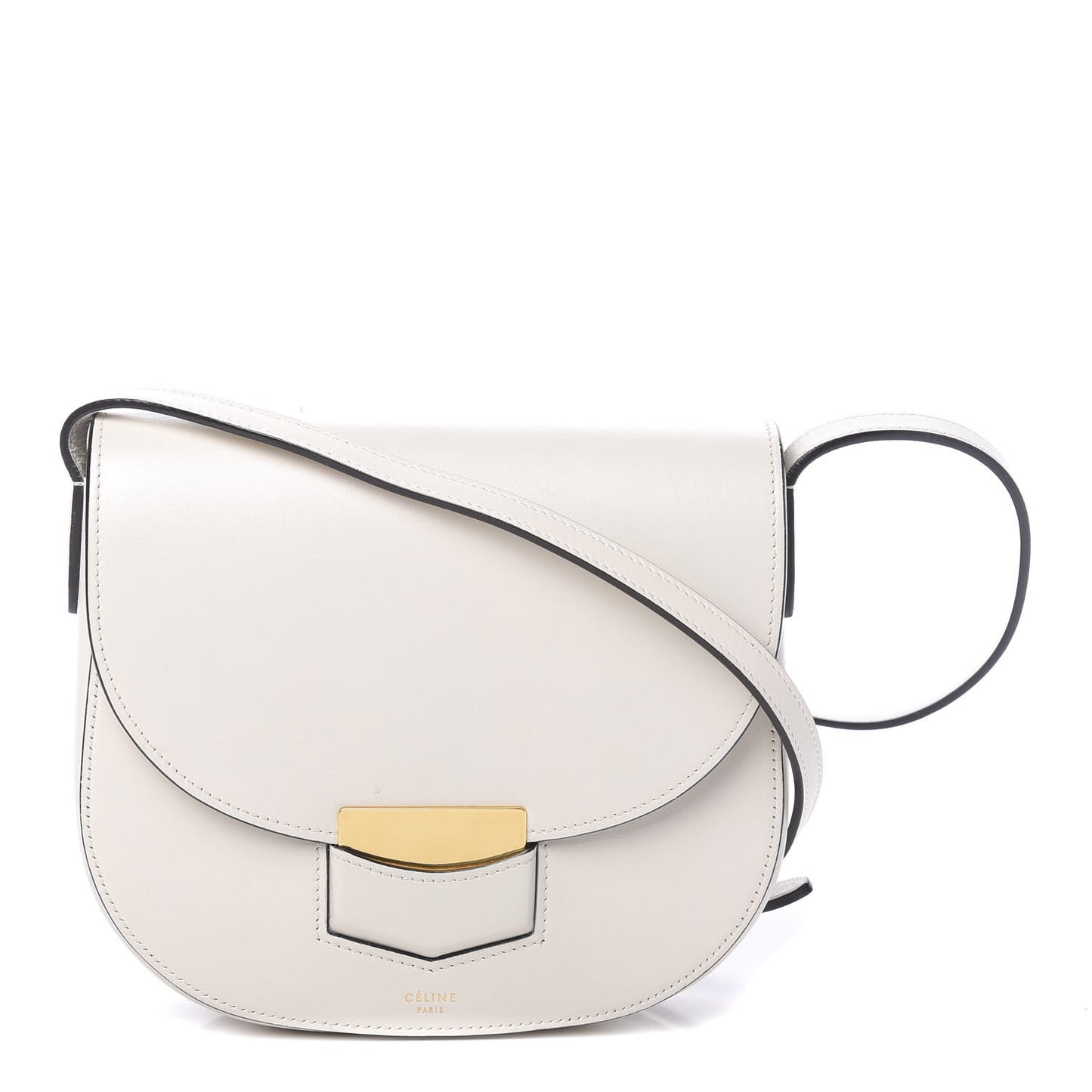 Smooth Calfskin Small Trotteur White