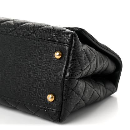 Chanel Caviar Quilted Small Coco Handle Flap Black 10 of 10