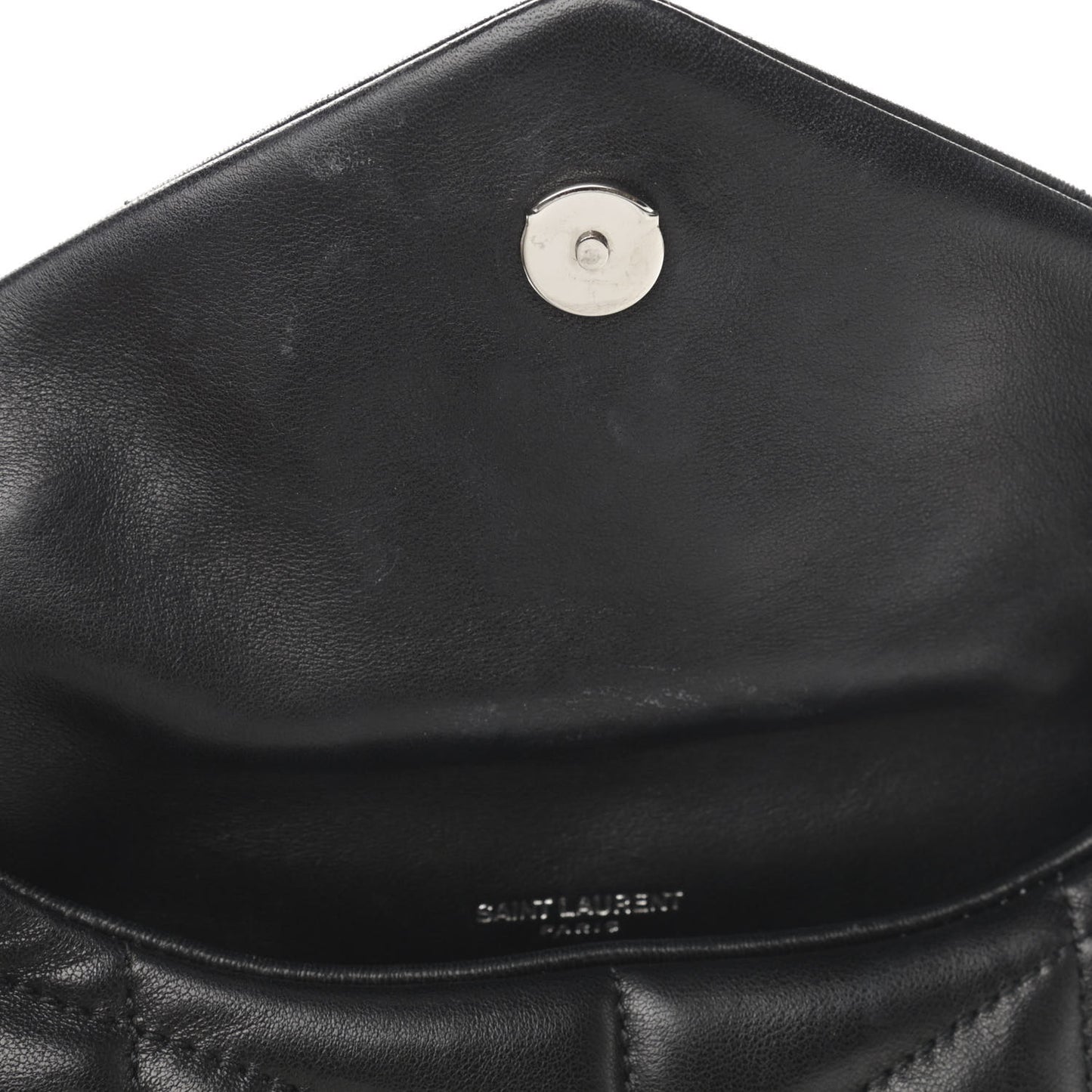 Lambskin Quilted Toy Loulou Puffer Monogram Chain Satchel Black