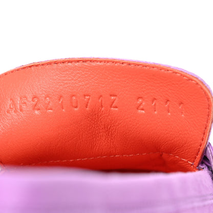 Hermes Suede Goatskin Womens Royal Loafers 36 Violet Parme 8 of 8