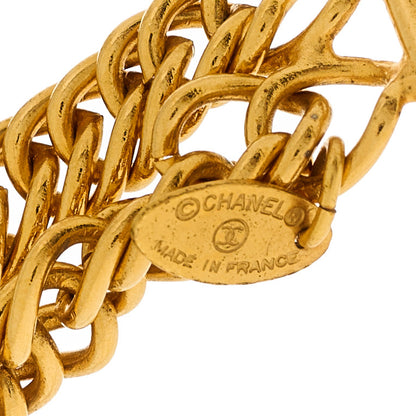 Chanel Multi Strand Chain Leo Lion Sun Medallion Necklace Gold 5 of 5