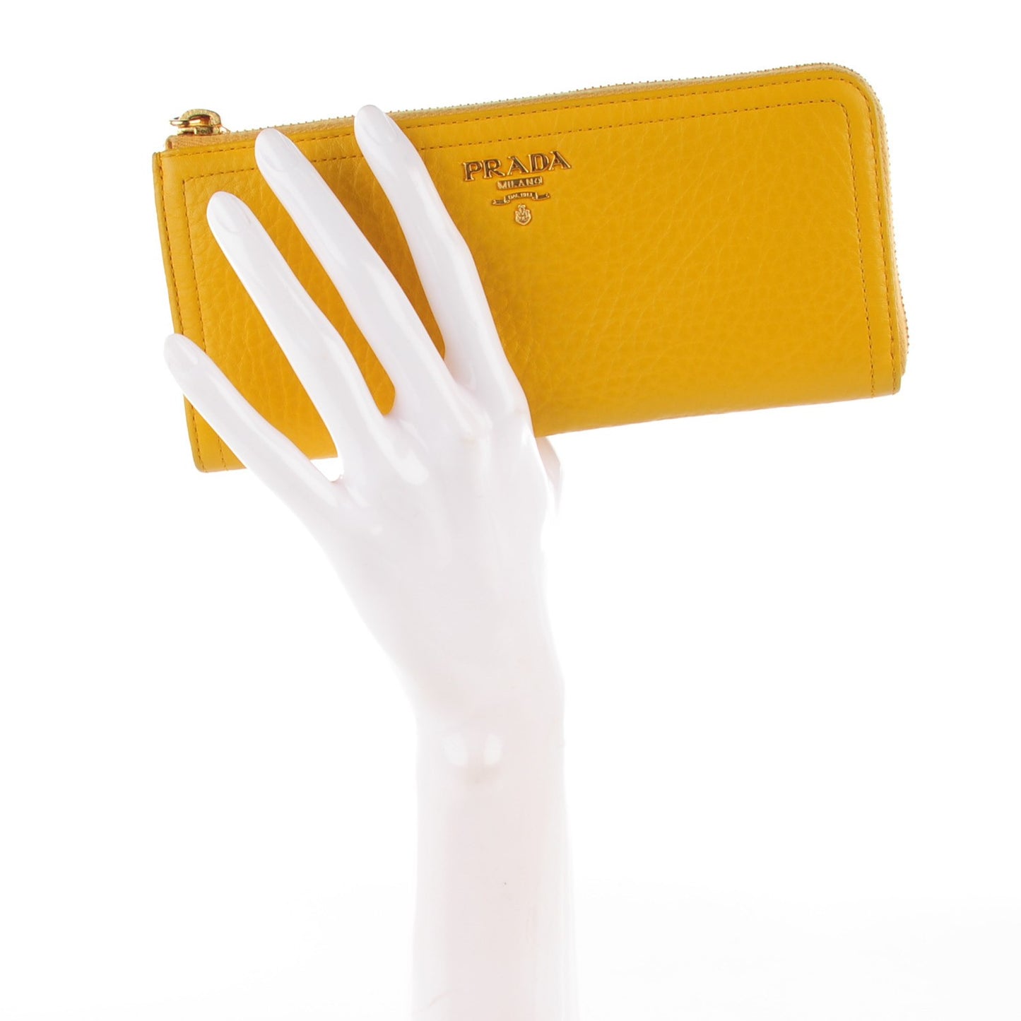 Vitello Daino Zip Around Continental Wallet Mimosa