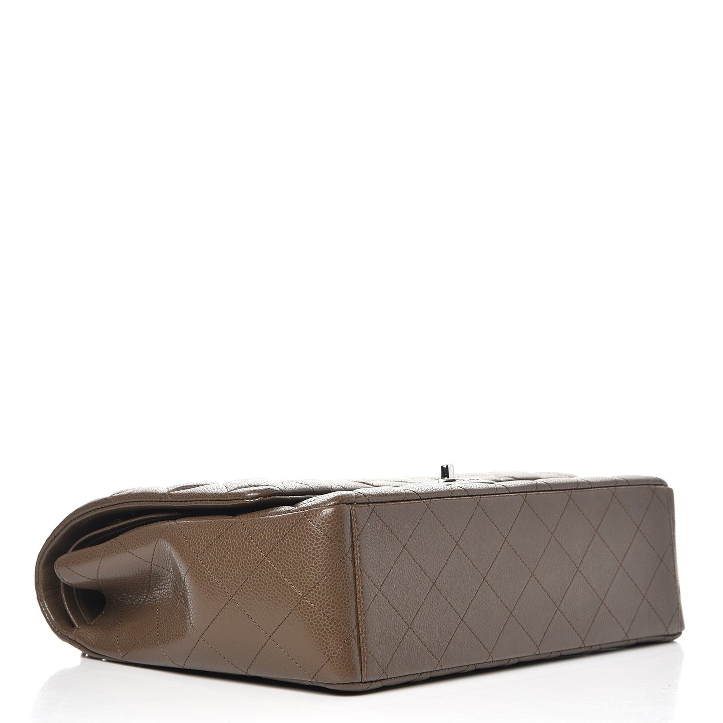 Caviar Quilted Maxi Double Flap Brown