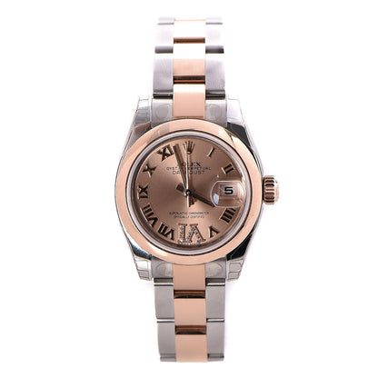 Rolex Stainless Steel 18K Everose Gold 26mm Oyster Perpetual Datejust Watch Pink Roman 179161 1 of 6