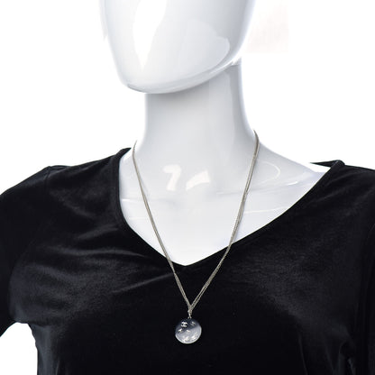 Chanel Resin CC Necklace Black Silver 2 of 5