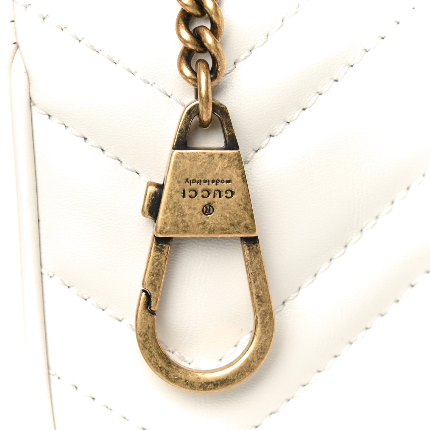 Calfskin Matelasse Super Mini GG Marmont Shoulder Bag White