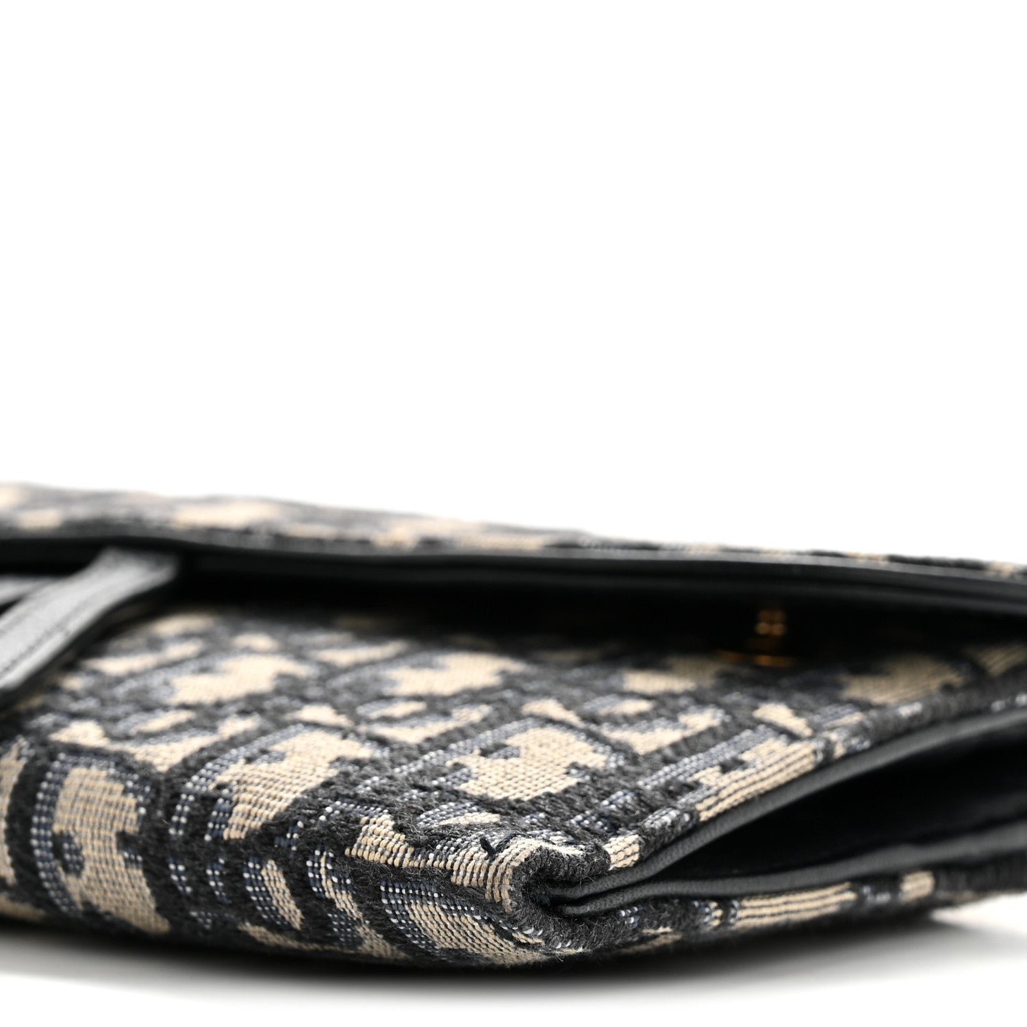 Christian Dior Oblique Saddle Chain Long Wallet Blue 11 of 15
