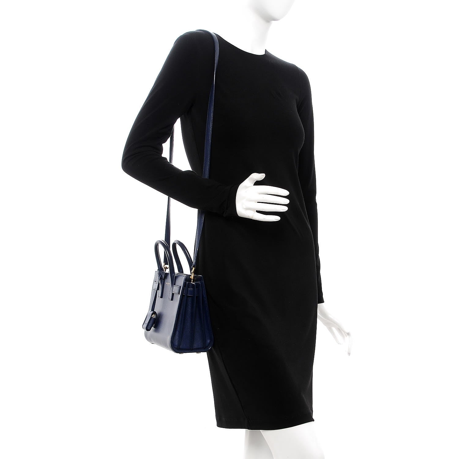 Saint Laurent Calfskin Nano Sac De Jour Dark Blue 2 of 19