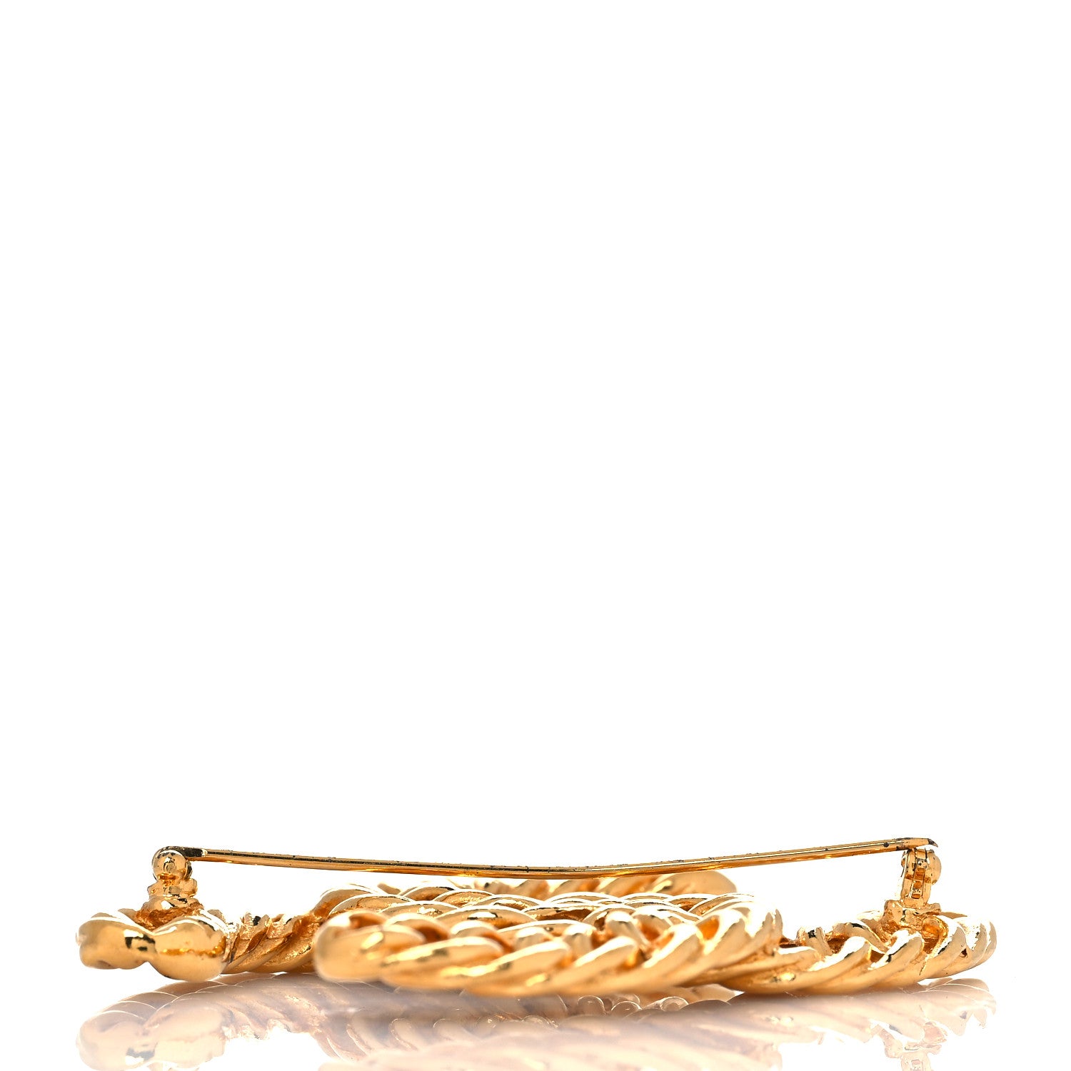 Chanel Metal Chain CC Brooch Gold 3 of 3