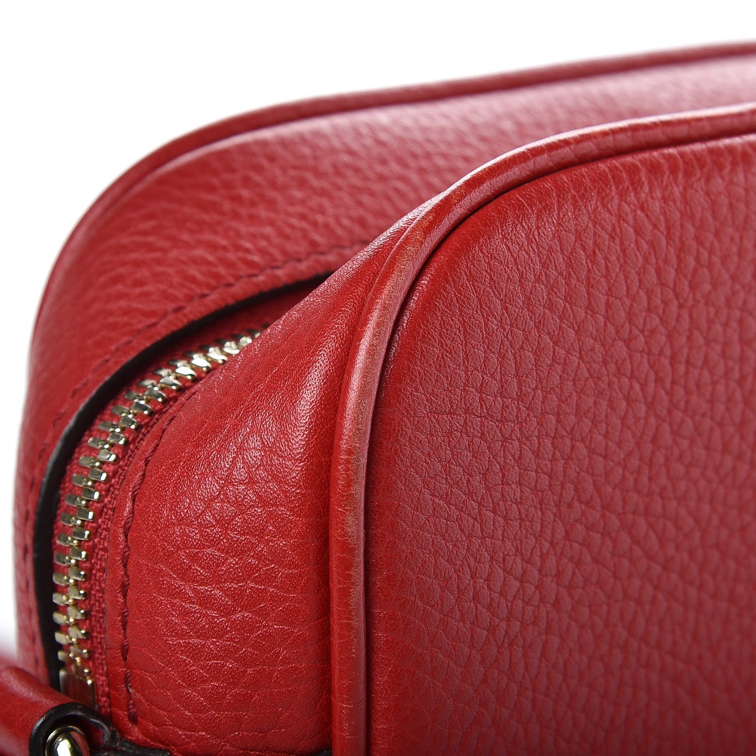 Gucci Pebbled Calfskin Small Soho Disco Bag Tabasco Red 11 of 15