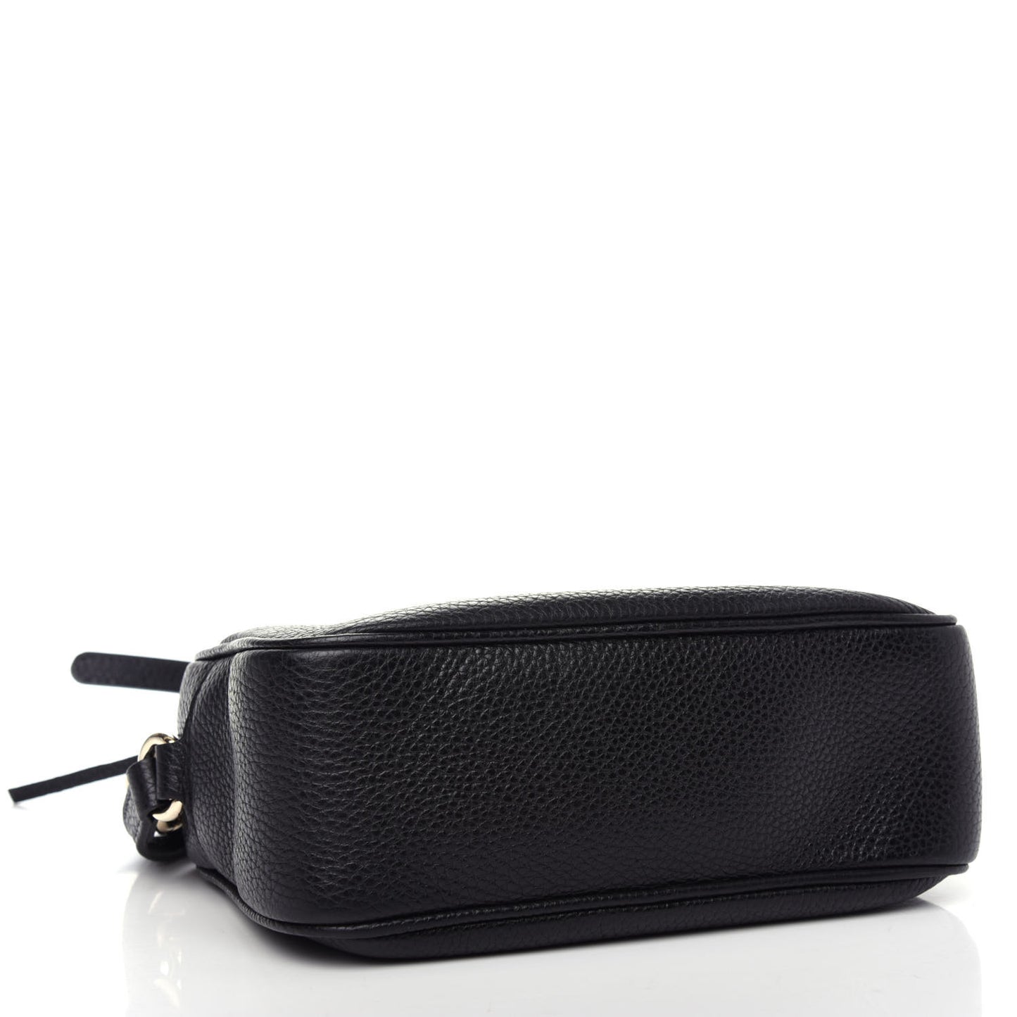 Pebbled Calfskin Small Soho Disco Bag Black