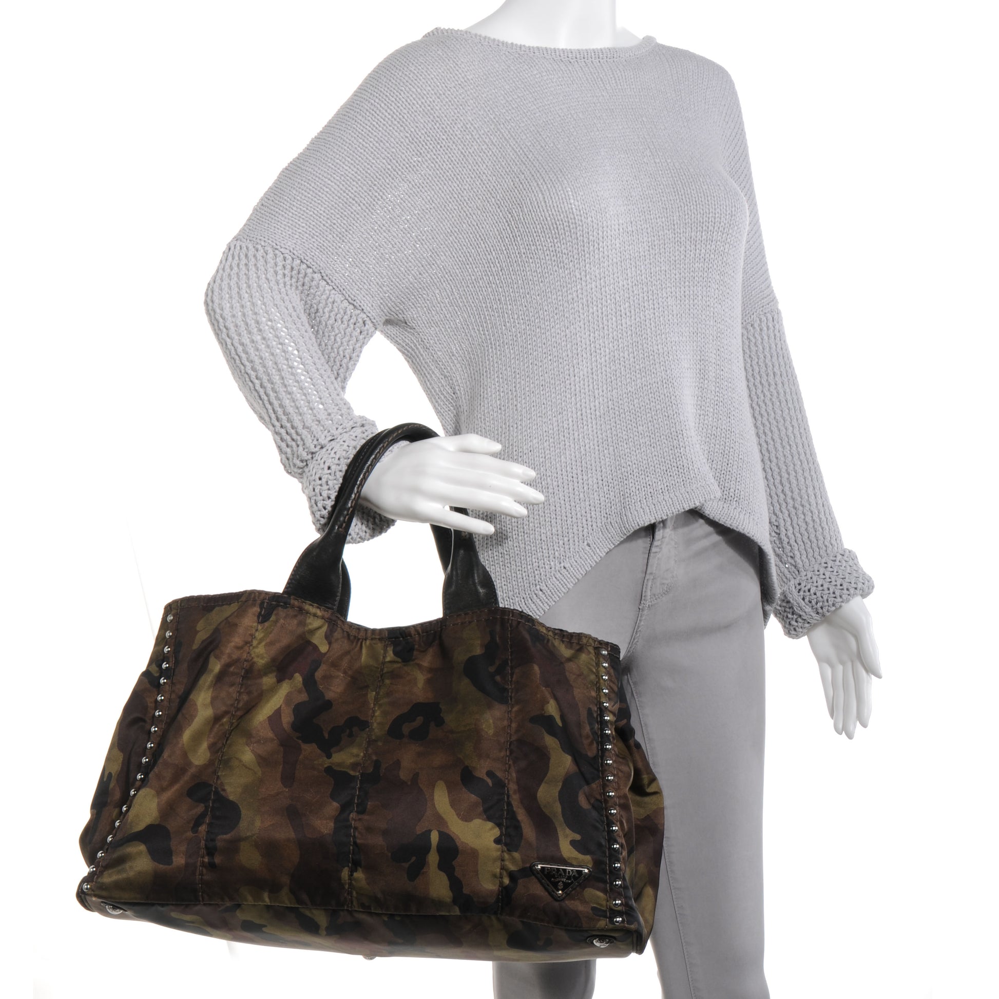 Prada Tessuto Nylon Camouflage Tote Mimetico 2 of 9