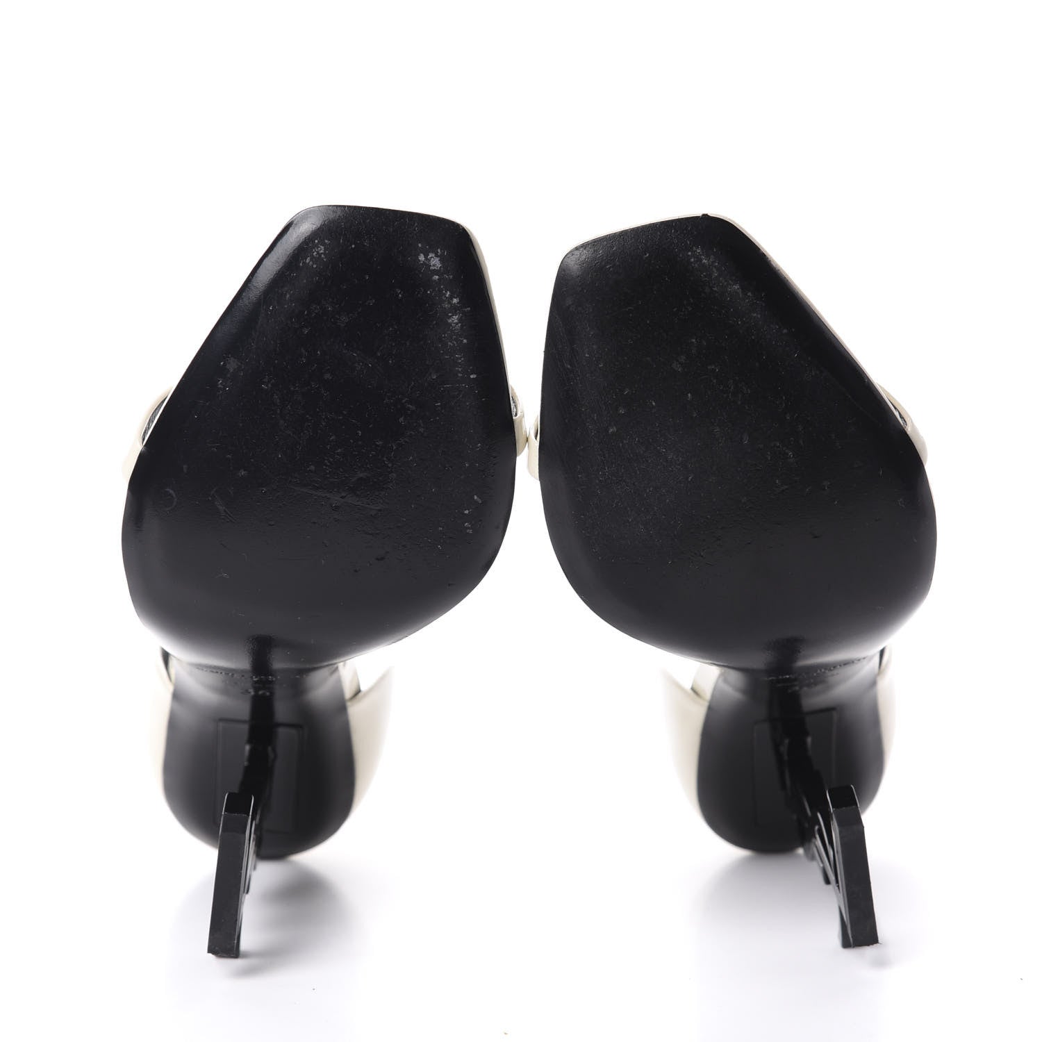 Saint Laurent Patent Calfskin Opyum Sandals 36 Neutro 6 of 10