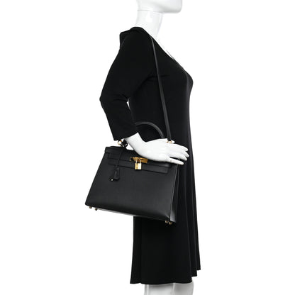 Hermes Epsom Kelly Sellier 28 Black 2 of 14